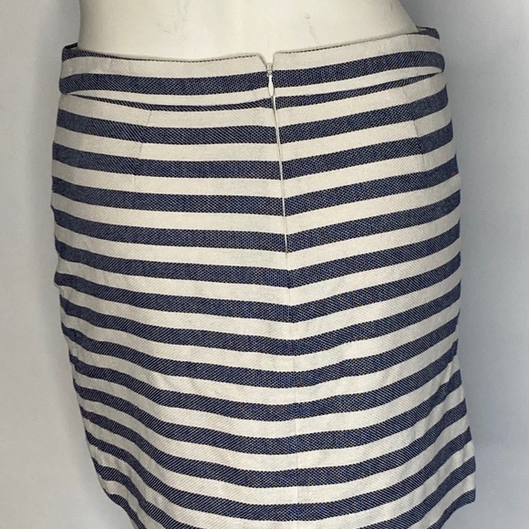 J Crew Factory Striped Lined Skirt Sz 4 - Picture 5 of 8